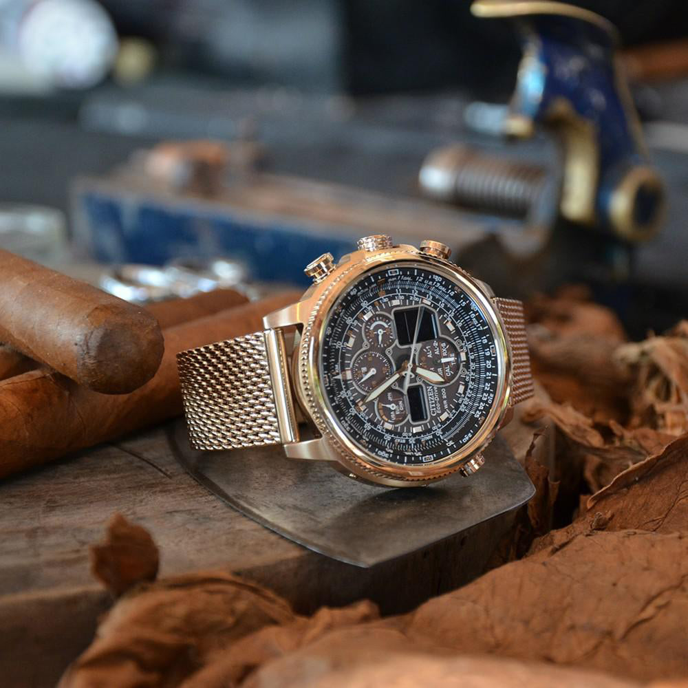 CITIZEN JY8033-51E ATOMIC ROSE GOLD DIAL - POWERFUL ECO-DRIVE MEN'S WATCH-i-Watch-6