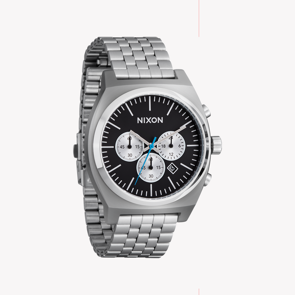 Nixon A972-5266: Chic Sophistication - Sleek Silver Women's Watch with Black Dial-i-Watch-2