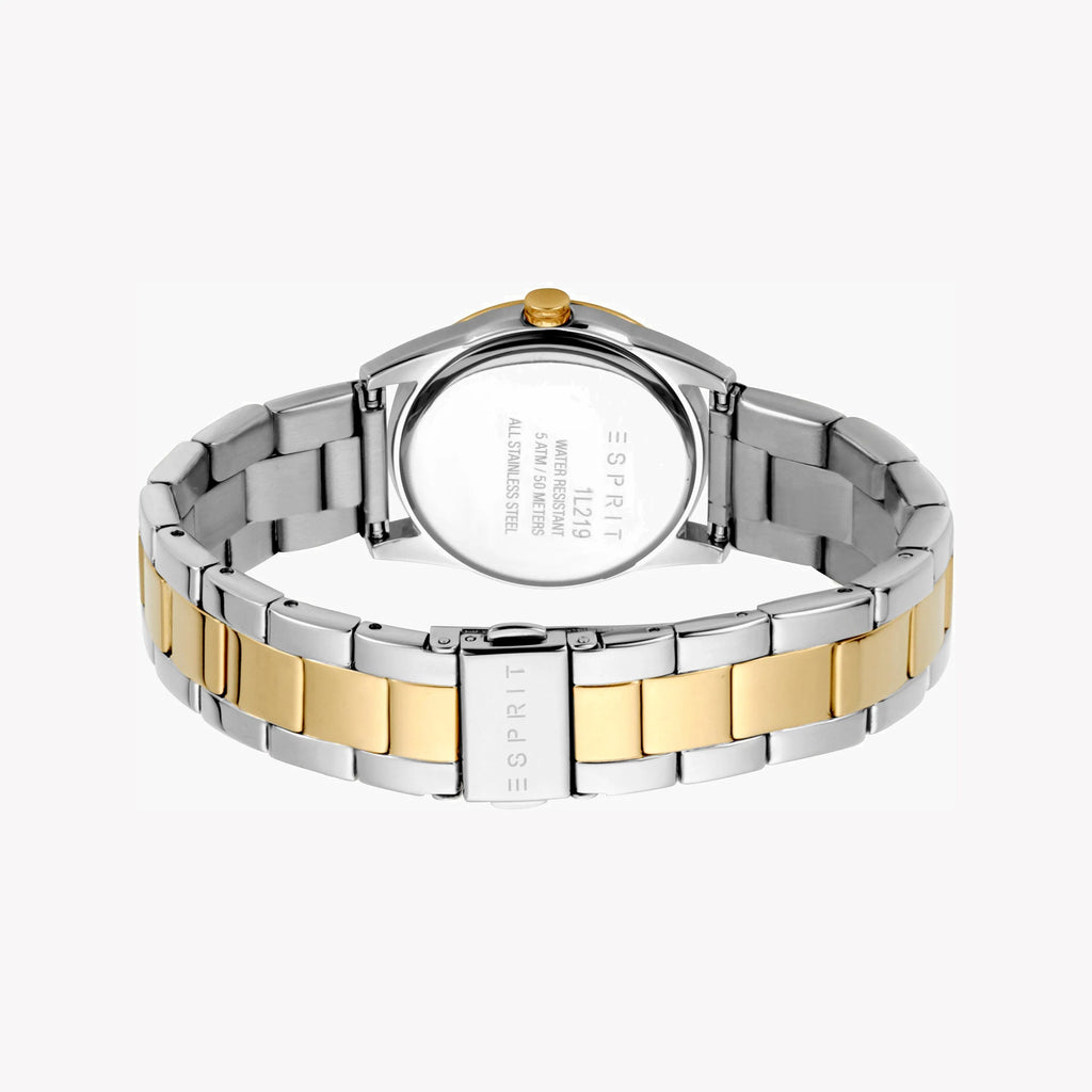 ESPRIT Women's Watch with Silver Stainless Steel Case and Silver & Gold Stainless Steel Band-i-Watch-3