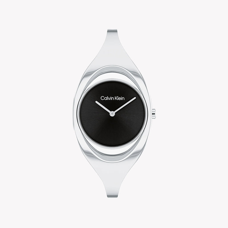 Ck Calvin Klein Men's Silver Watch, Black Dial | K2g271c6 by i-watch