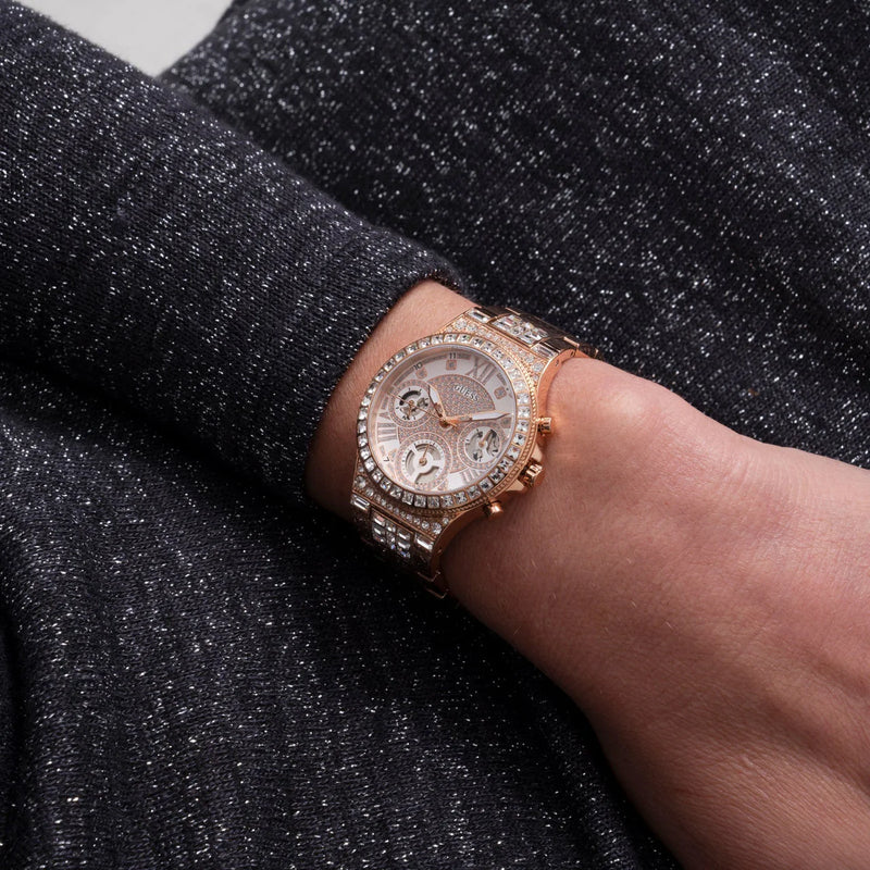 Guess Women's Rose Gold Stainless Steel Watch, Rose Gold Dial | Gw0320l3 by i-watch