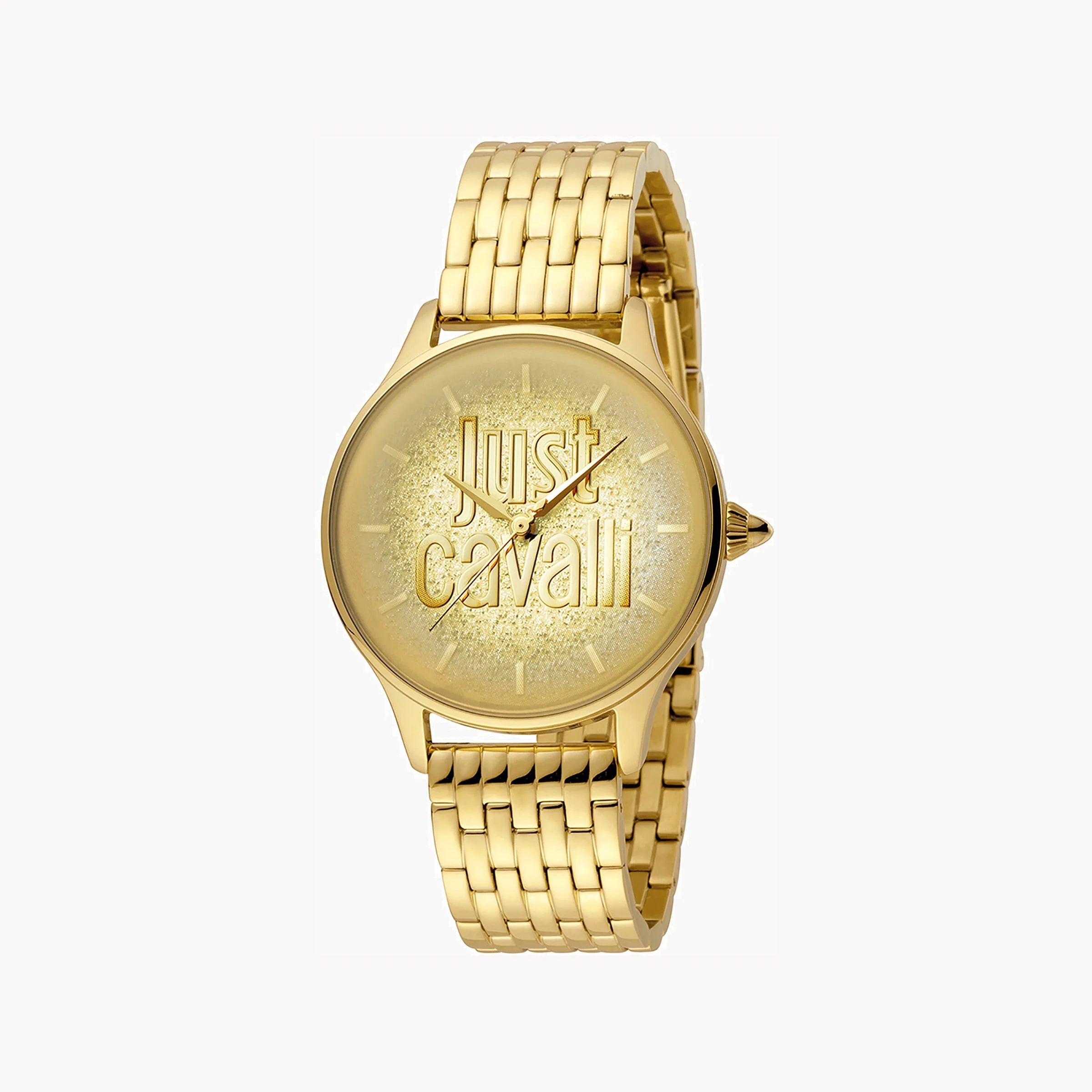 JUST CAVALLI Women's Watch with Gold Stainless Steel Case and Gold Stainless Steel Band