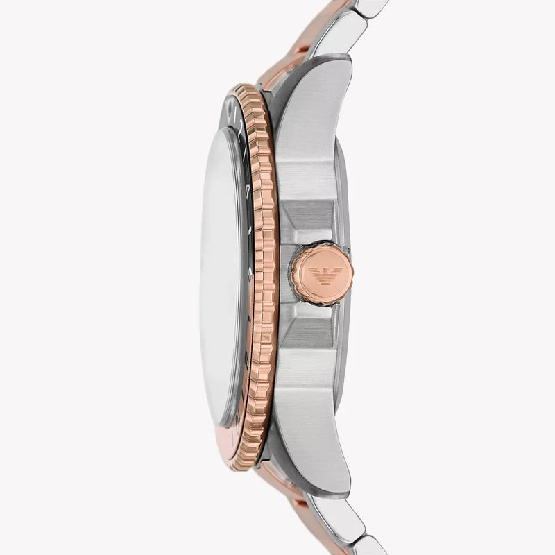 Emporio Armani Women's Silver/Rose Gold Watch, White Dial | Ar11591 by i-watch