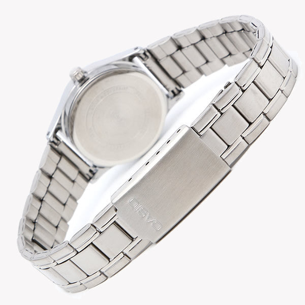 CASIO LTP-V006D-2BUDF ELEGANT SPORTY TIMEPIECE - WOMEN'S SILVER STAINLESS STEEL WATCH