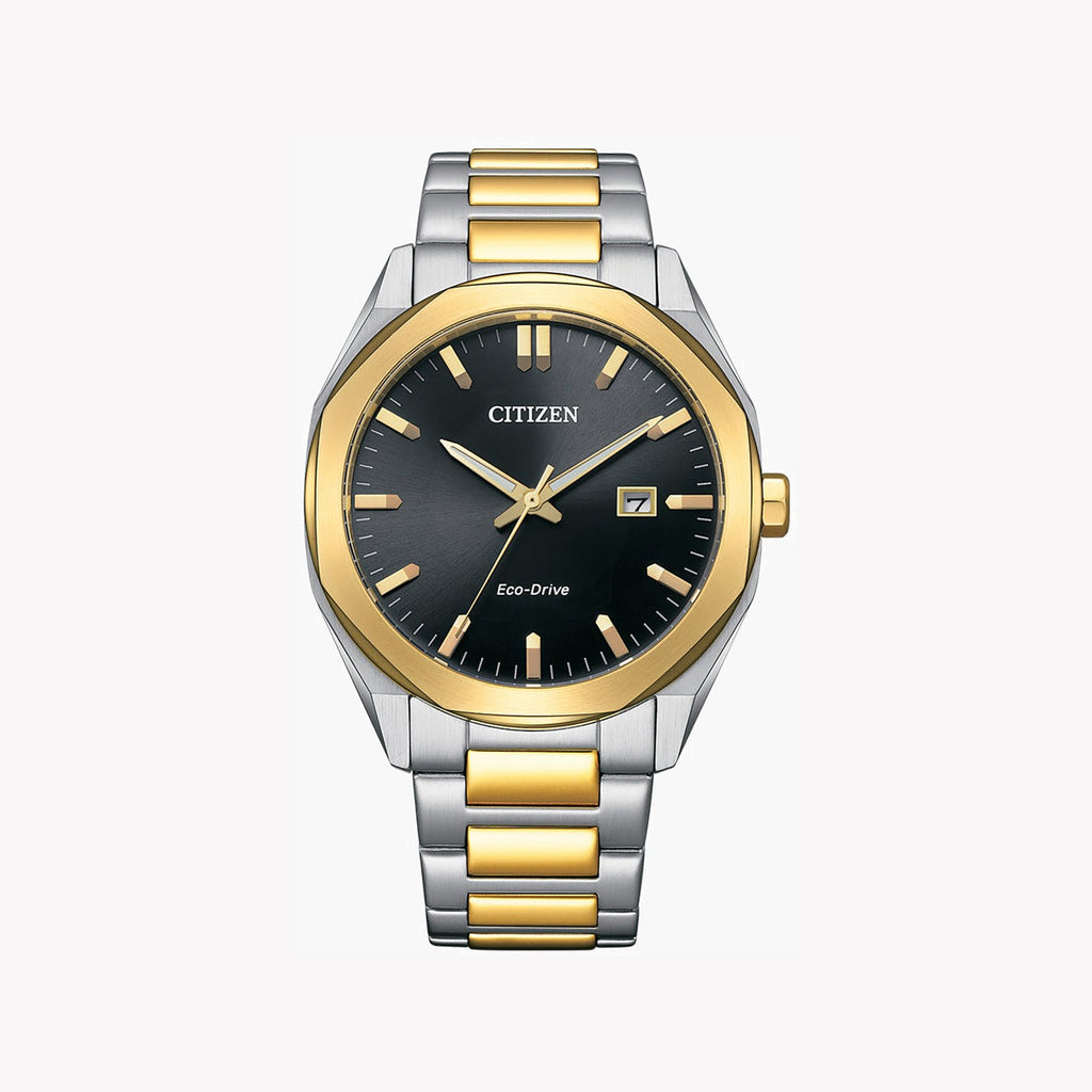 CITIZEN BM7604-80E ELEGANCE - STYLISH MEN'S ECO-DRIVE WATCH IN SILVER WITH BLACK DIAL