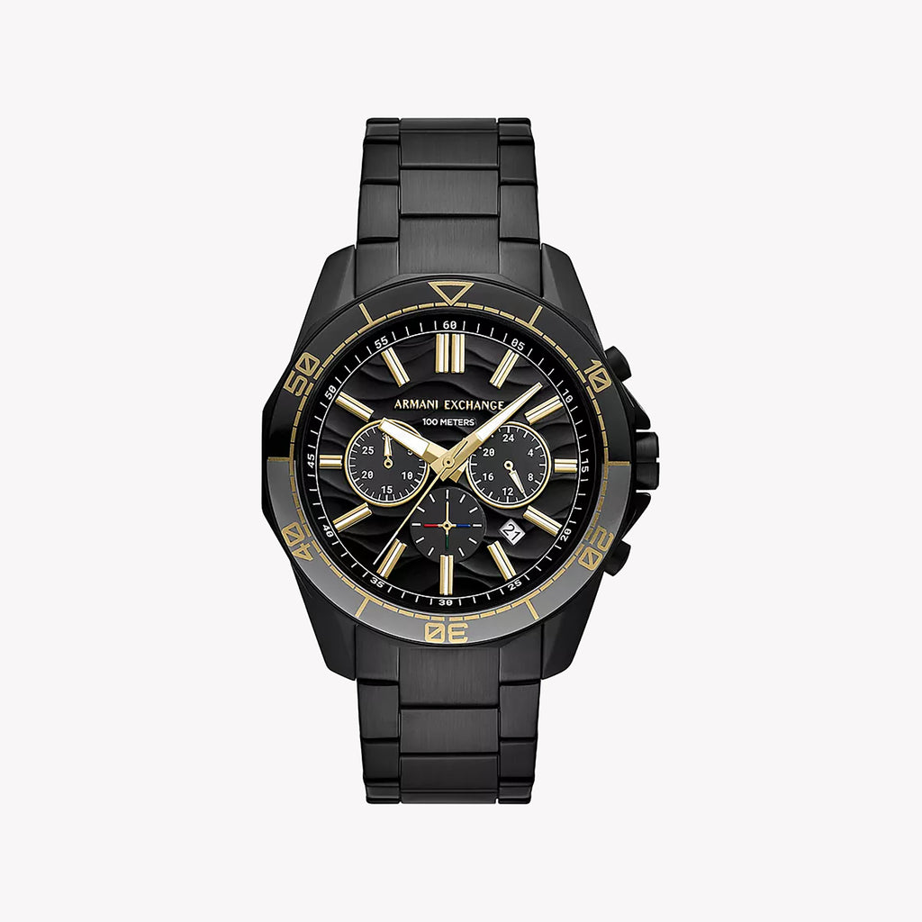 A|X ARMANI EXCHANGE AX1963 - BOLD BLACK STAINLESS STEEL TIMEPIECE FOR MODERN MEN