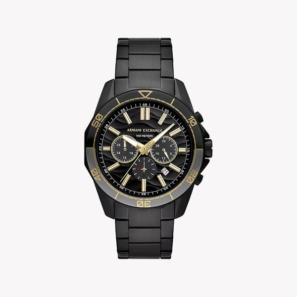 A|X ARMANI EXCHANGE AX1963 - BOLD BLACK STAINLESS STEEL TIMEPIECE FOR MODERN MEN