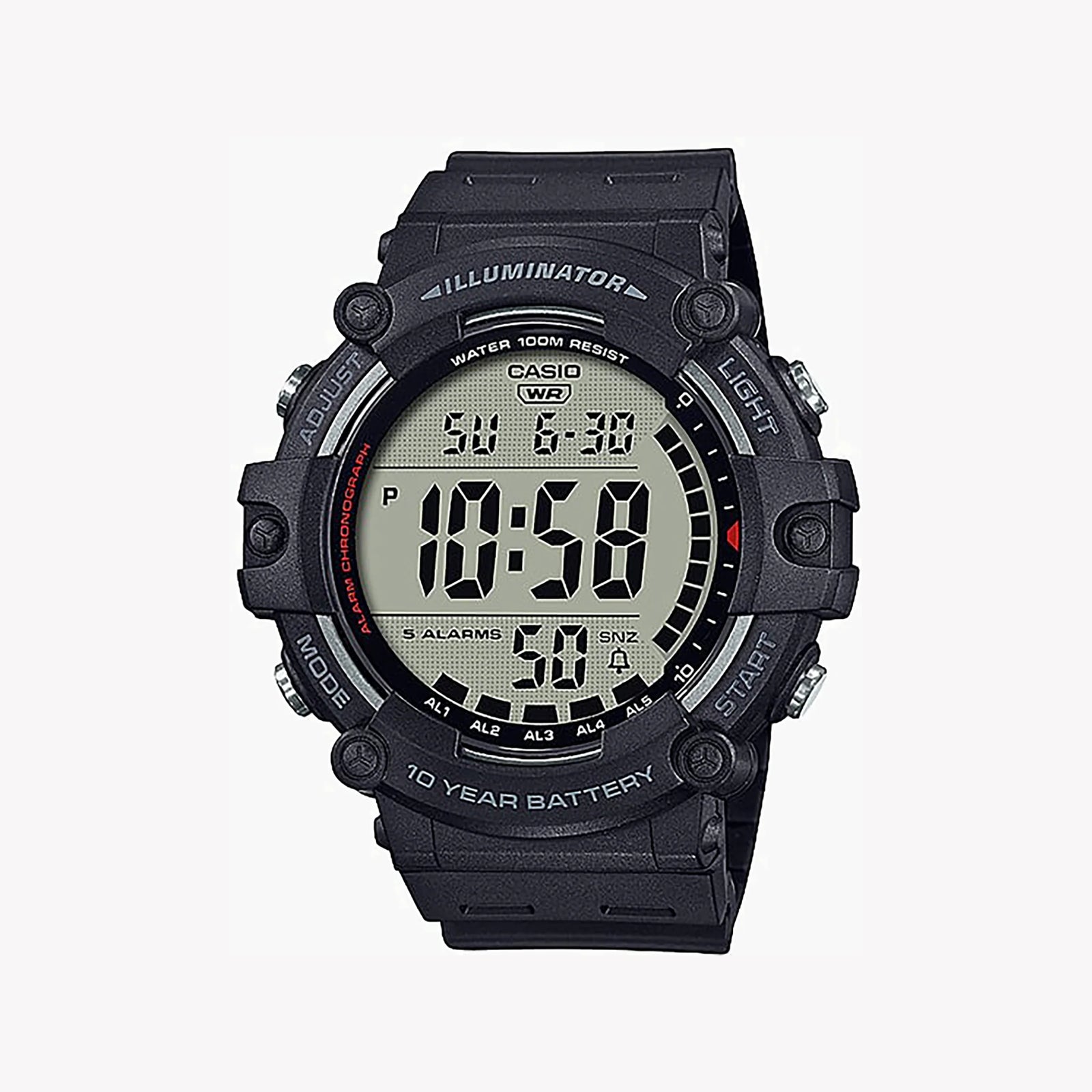 Casio Men's Black Resin Watch, Gray Dial | Ae-1500wh-1avcf by i-watch
