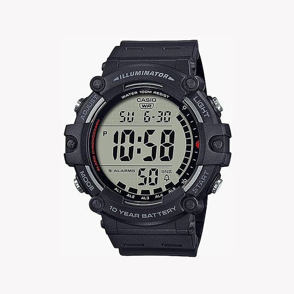 Casio Men's Black Resin Watch, Gray Dial | Ae-1500wh-1avcf by i-watch