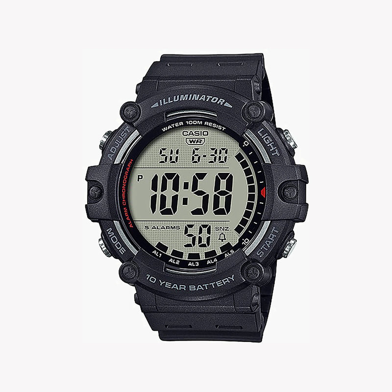 Casio Men's Black Resin Watch, Gray Dial | Ae-1500wh-1avcf by i-watch