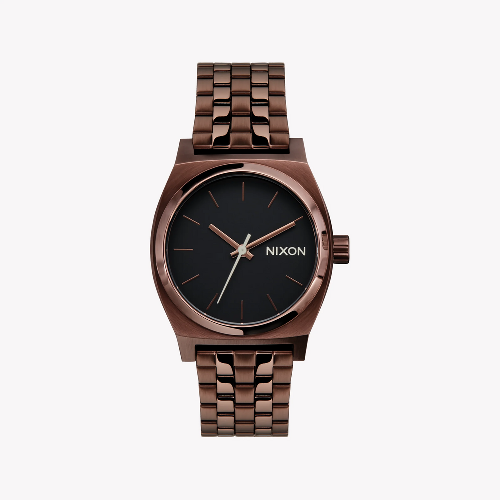 Nixon Men's Brown Stainless Steel Watch, Black Dial | A1130-5244 by i-watch