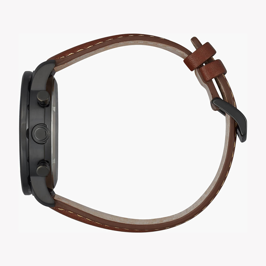 CITIZEN CA4505-12E - BOLD & TIMELESS: Men's Chronograph Watch with Black Dial & Brown Leather Band-i-Watch-3