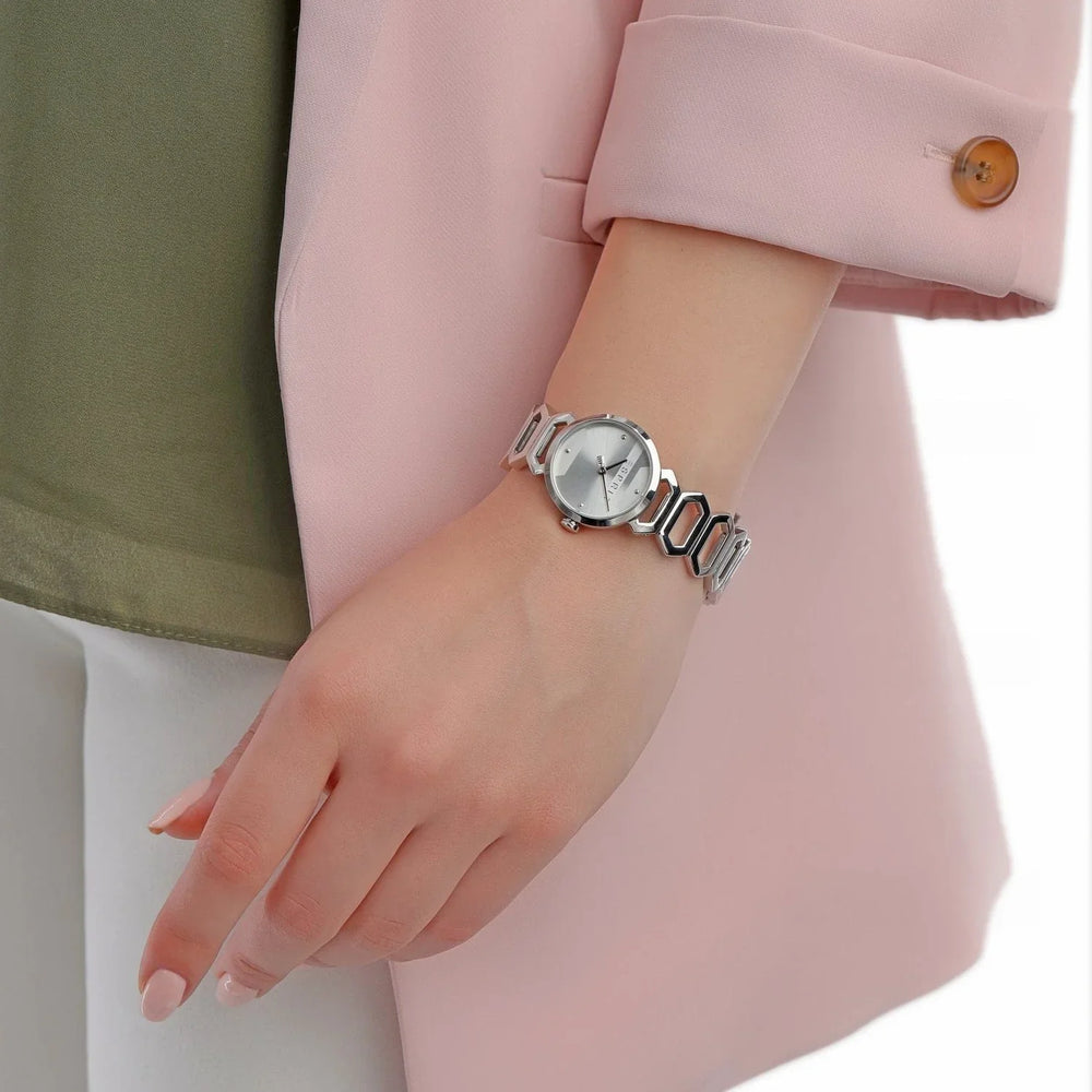 Esprit Women's Silver Stainless Steel Watch, Silver Dial | Es1l095m0035 by i-watch