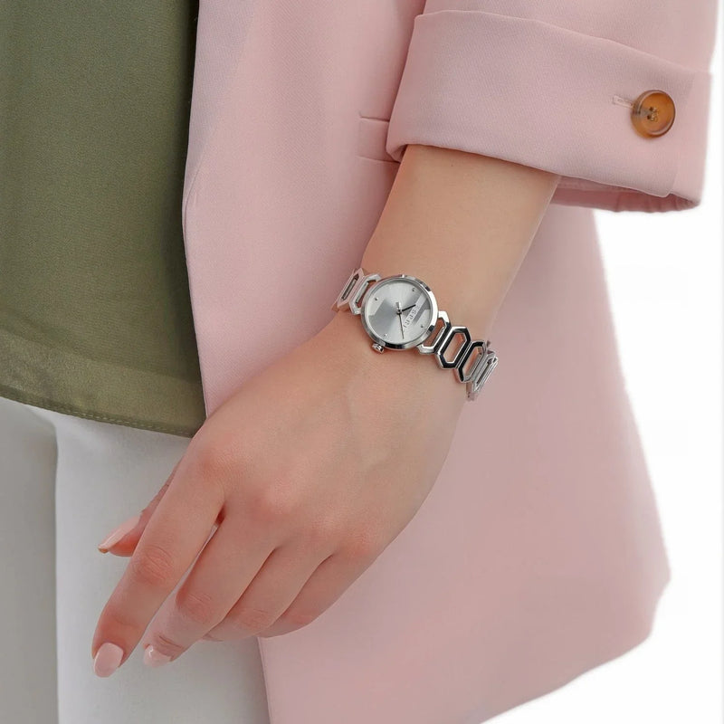 Esprit Women's Silver Stainless Steel Watch, Silver Dial | Es1l095m0035 by i-watch