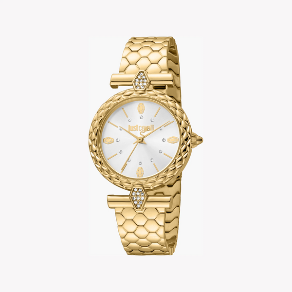 Just Cavalli Women's Gold Watch, Silver Dial | Jc1l213m0055 by i-watch