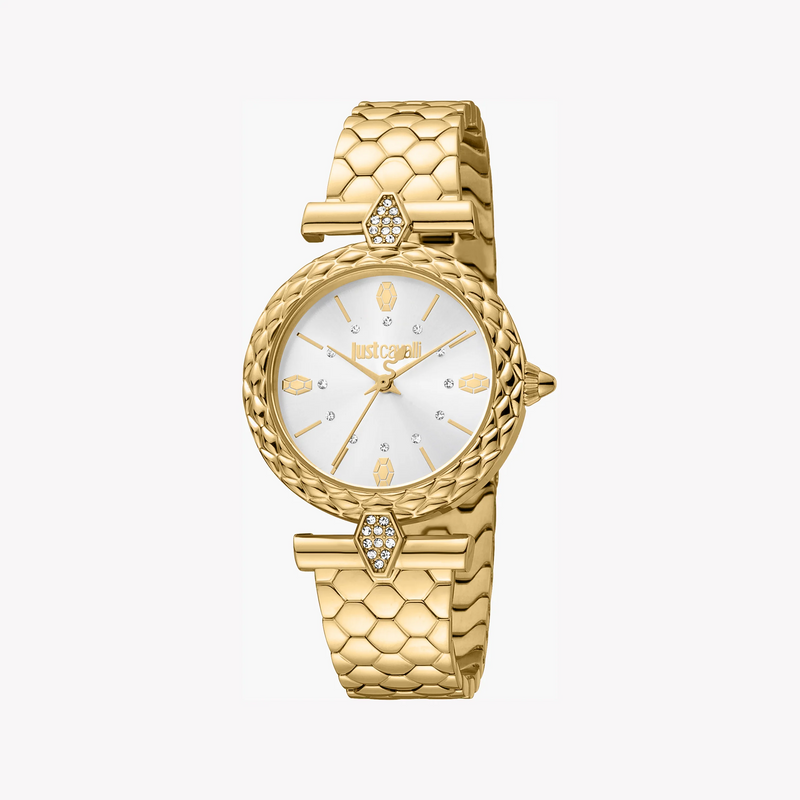Just Cavalli Women's Gold Watch, Silver Dial | Jc1l213m0055 by i-watch