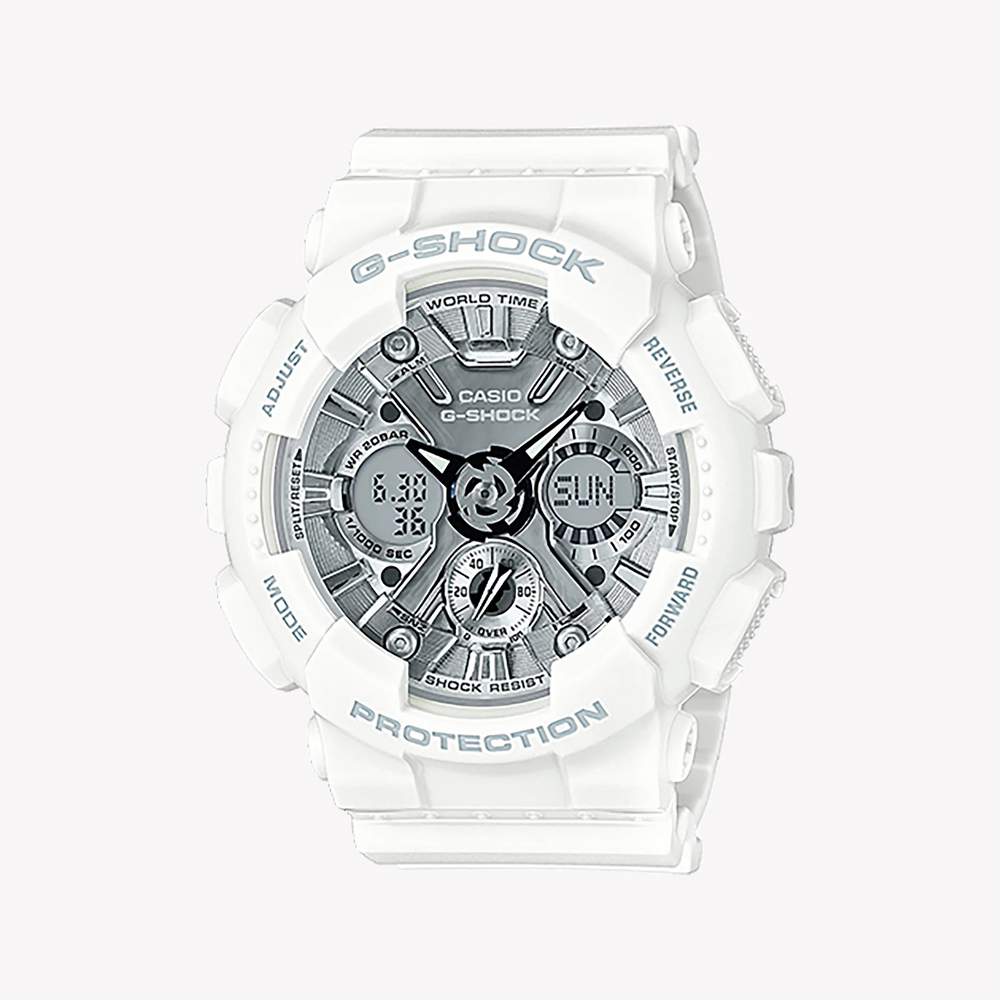 Casio G-Shock Gma-S120mf-7a1dr - Adventurous Elegance Women's Watch With White Resin Band by i-watch