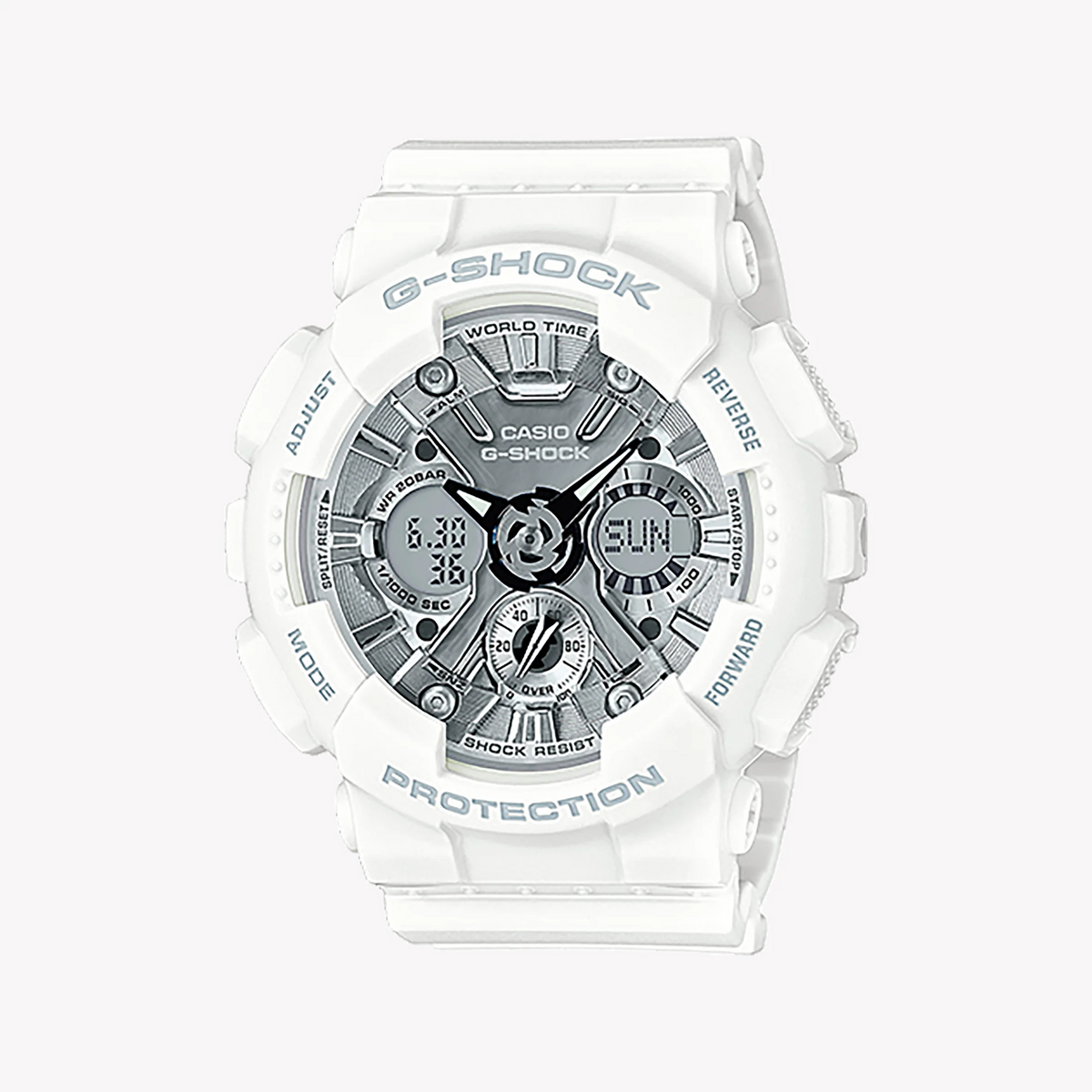 Casio G-Shock Gma-S120mf-7a1dr - Adventurous Elegance Women's Watch With White Resin Band by i-watch