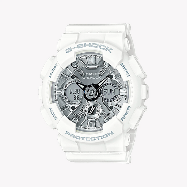 Casio G-Shock Gma-S120mf-7a1dr - Adventurous Elegance Women's Watch With White Resin Band by i-watch