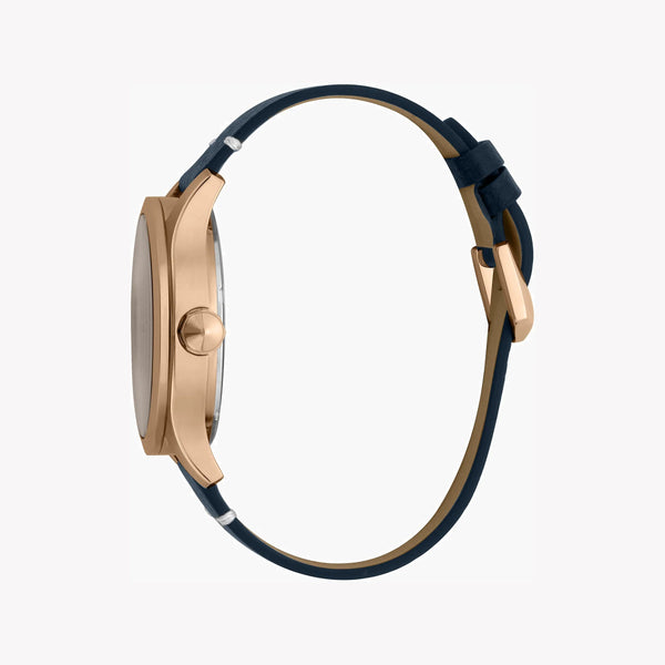 Just Cavalli Men's Blue Leather Watch, Rose Gold Case | Jc1g108l0025