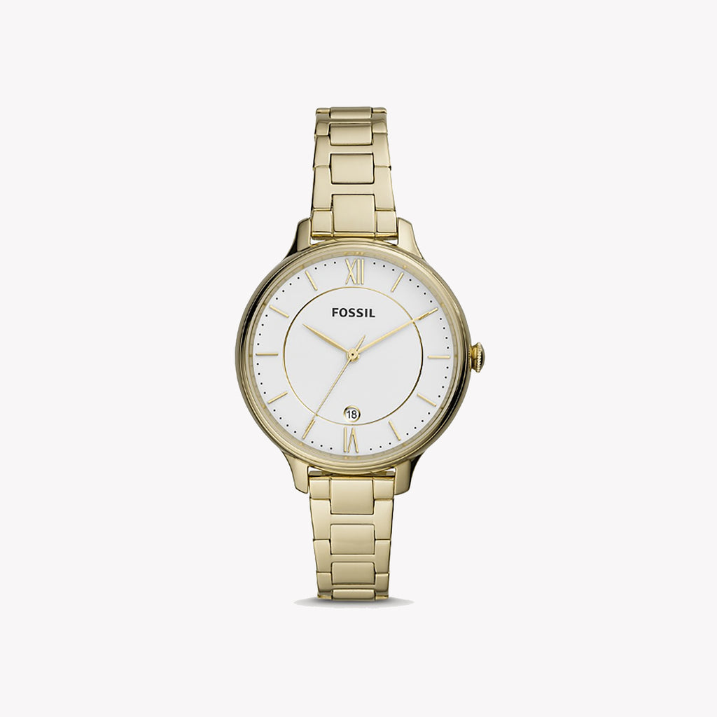 FOSSIL ES4876 TIMELESS ELEGANCE - SOPHISTICATED GOLD WOMEN'S WATCH WITH WHITE DIAL