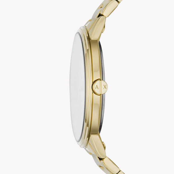 Armani Exchange Men's Gold Watch, Black Dial | Ax7119