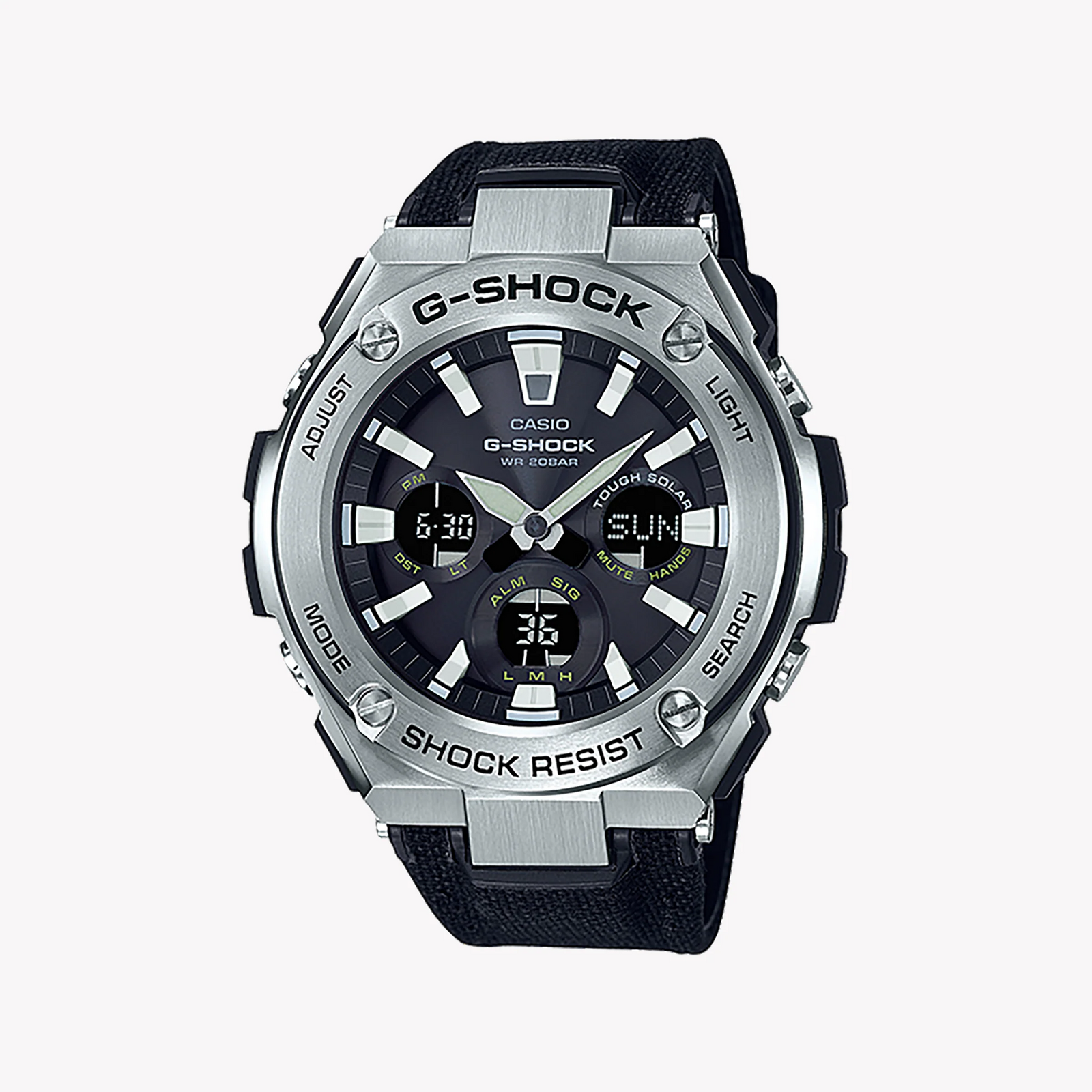 Casio G-Shock Gst-S130c-1adr Sporty Elegance - Men's Watch With Stainless Steel Case And Black Leather Band by i-watch