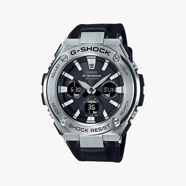Casio G-Shock Gst-S130c-1adr Sporty Elegance - Men's Watch With Stainless Steel Case And Black Leather Band by i-watch