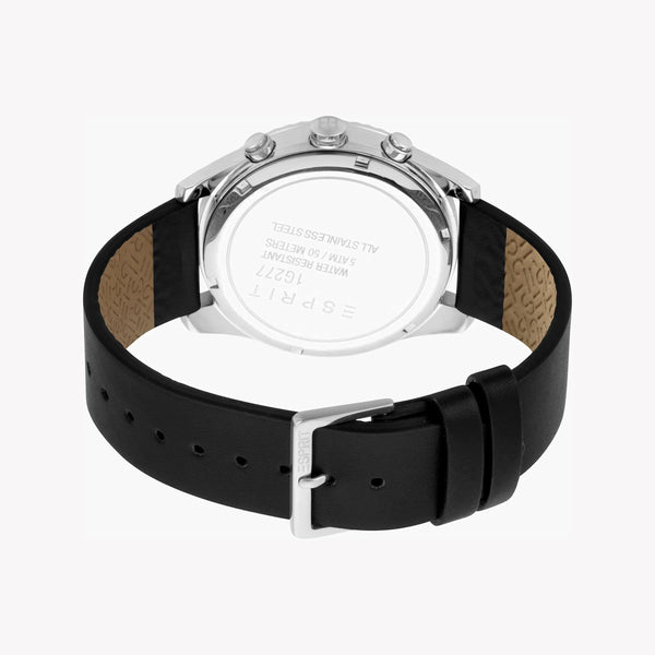 ESPRIT MEN'S STYLISH BLACK LEATHER WATCH - TIMELESS ELEGANCE WITH STAINLESS STEEL CASE-i-Watch-3