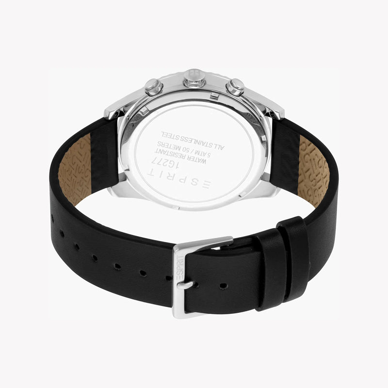 Esprit Men's Black Leather Watch, Black Dial | Es1g030m0015 by i-watch