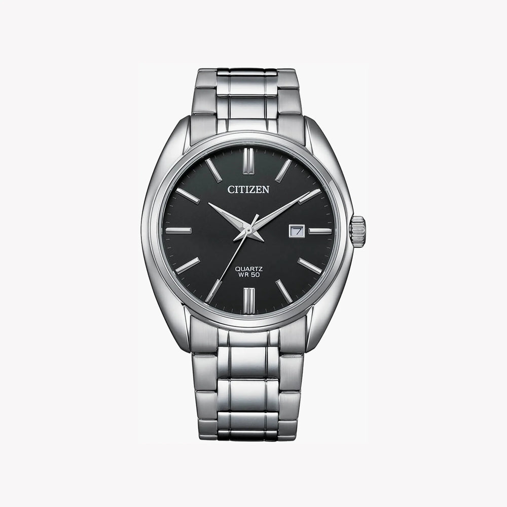 Citizen Men's Silver Watch, Black Dial | Bi5100-58e by i-watch