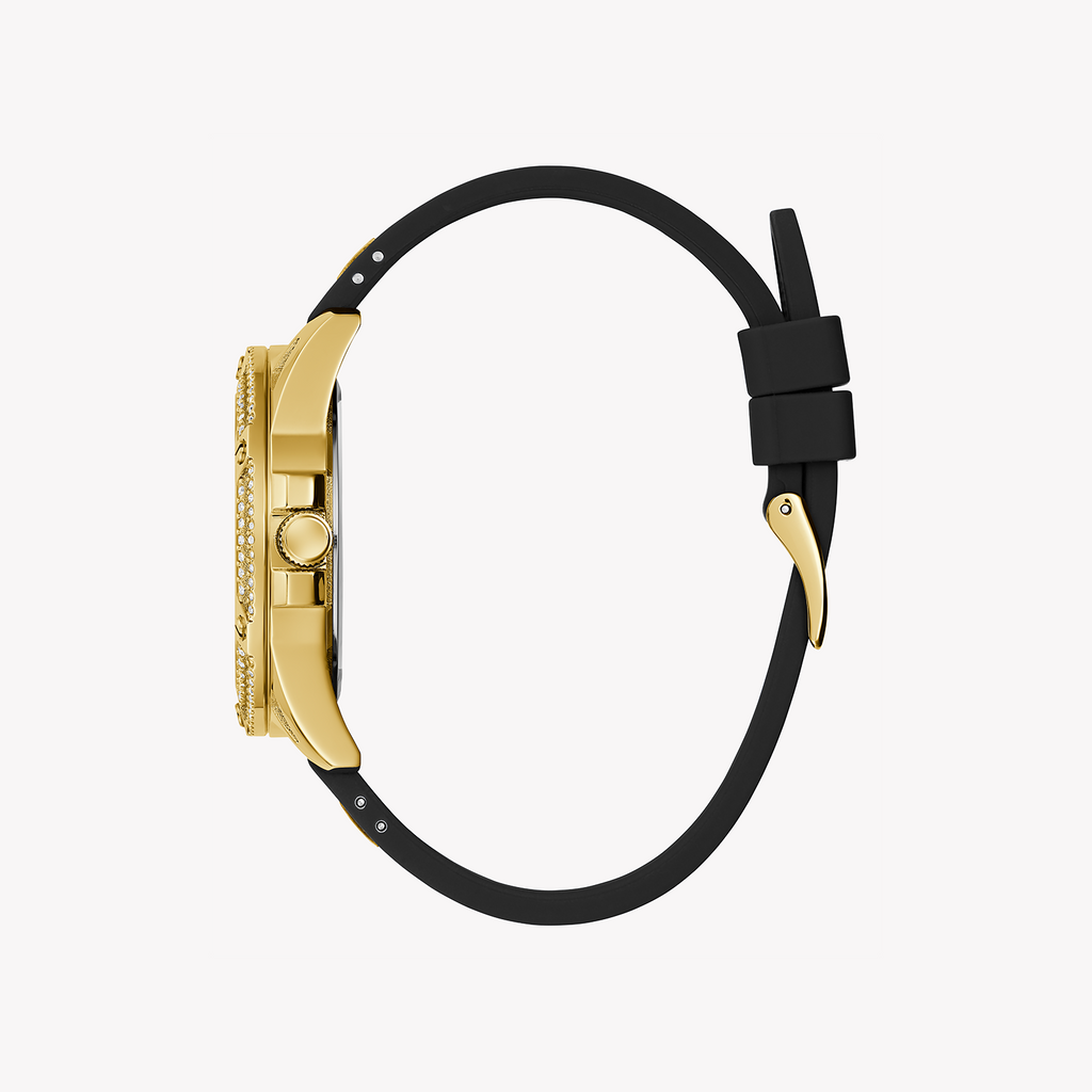 GUESS GW0536L3 GOLD RADIANCE - VIBRANT WOMEN'S WATCH WITH CHAMPAGNE DIAL & BLACK SILICONE BAND-i-Watch-2