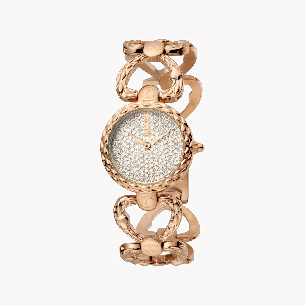 JUST CAVALLI Women's Watch with Rose Gold Stainless Steel Case and Rose Gold Stainless Steel Band