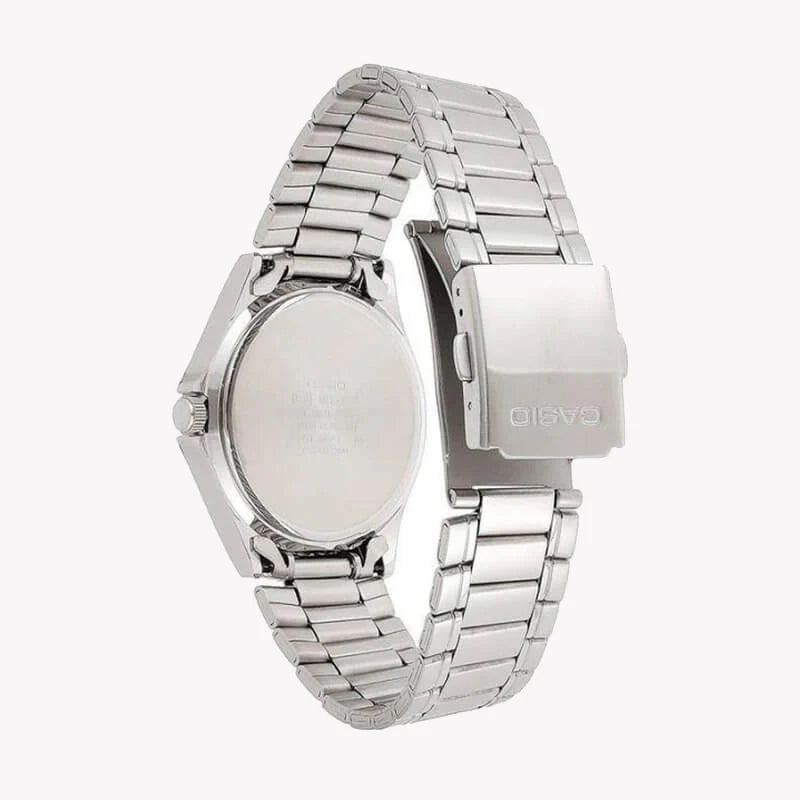Casio Men's Silver Stainless Steel Watch, Black Dial | Mtp-1239d-1a by i-watch