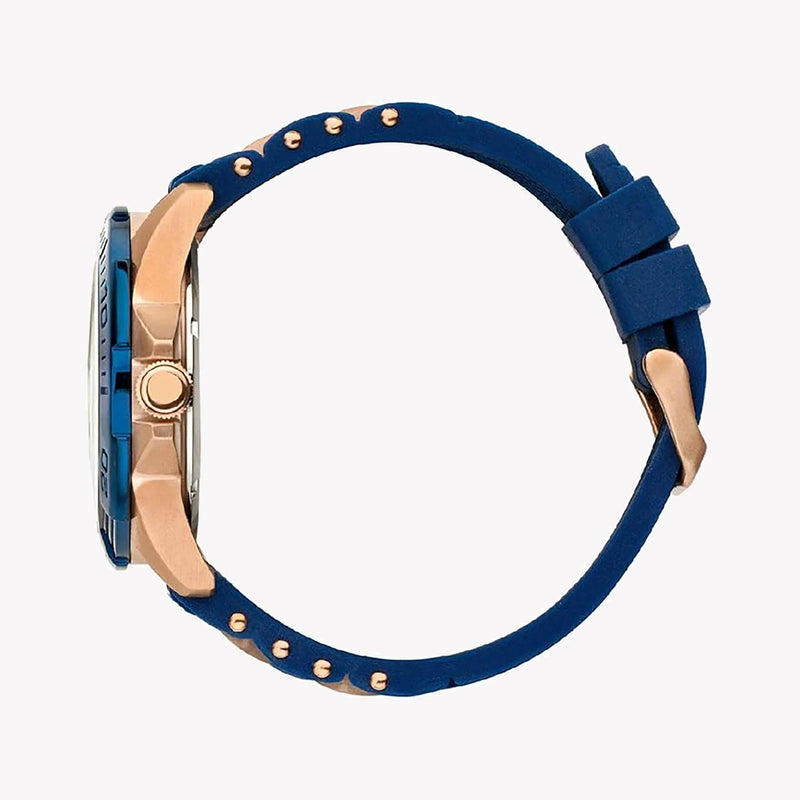 Guess Men's Rose Gold Watch, Blue Dial | W0366g4 by i-watch