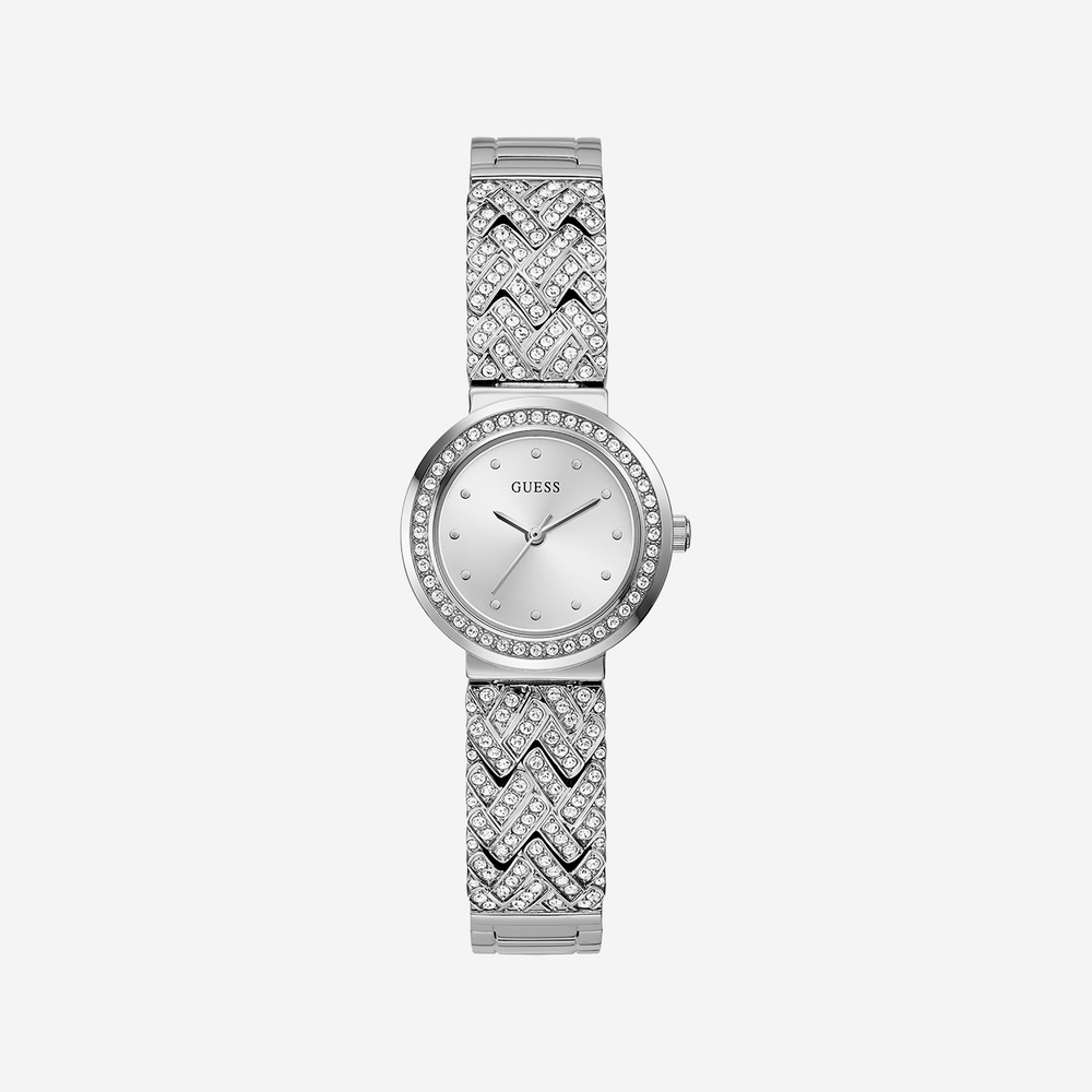 Guess Women's Silver Stainless Steel Watch, Silver Dial | Gw0476l1 by i-watch
