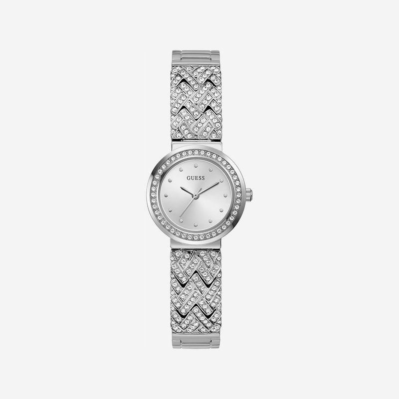 Guess Women's Silver Stainless Steel Watch, Silver Dial | Gw0476l1 by i-watch