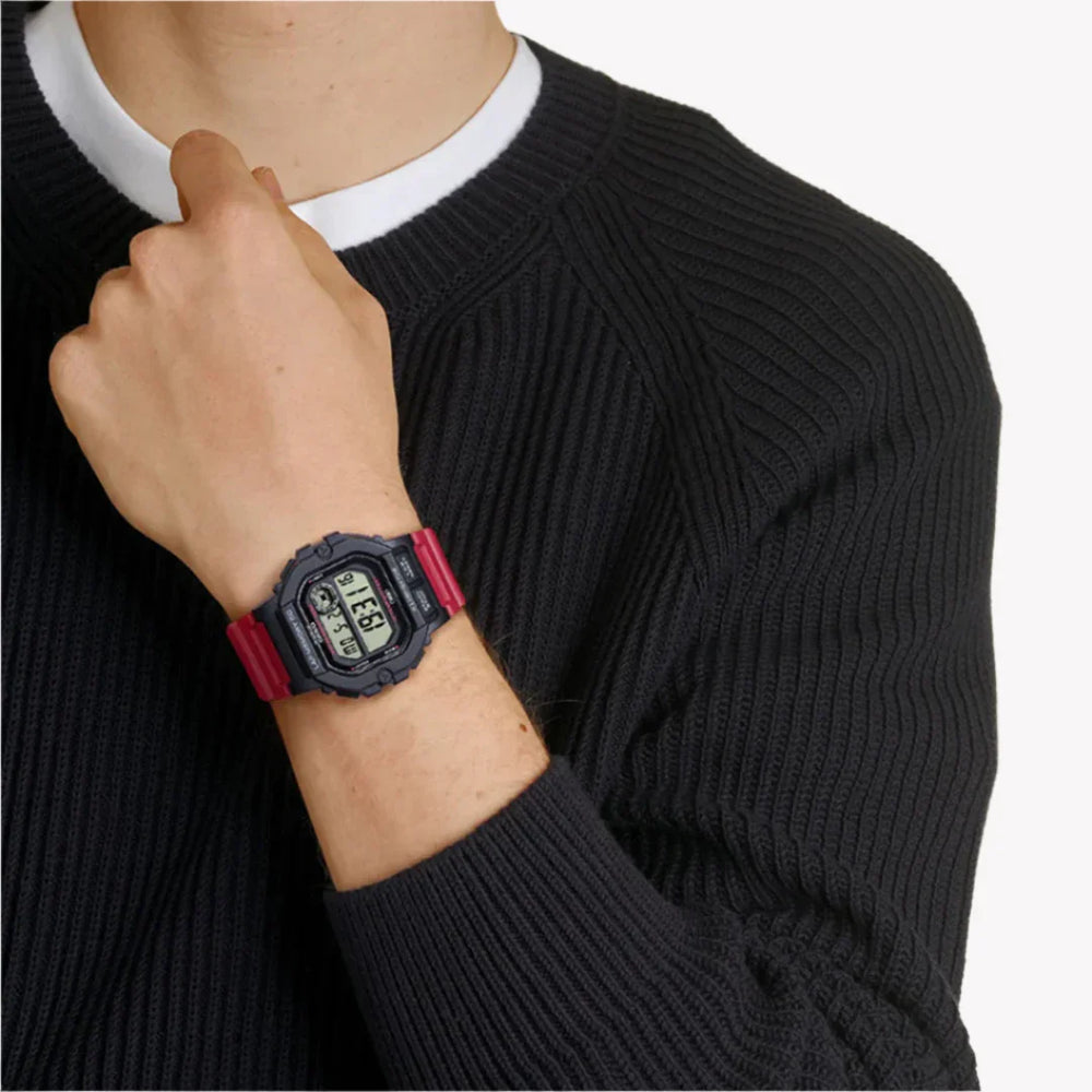 Casio Unisex Black/Pink Resin Watch, Black Dial | Ws-1400h-4avcf by i-watch