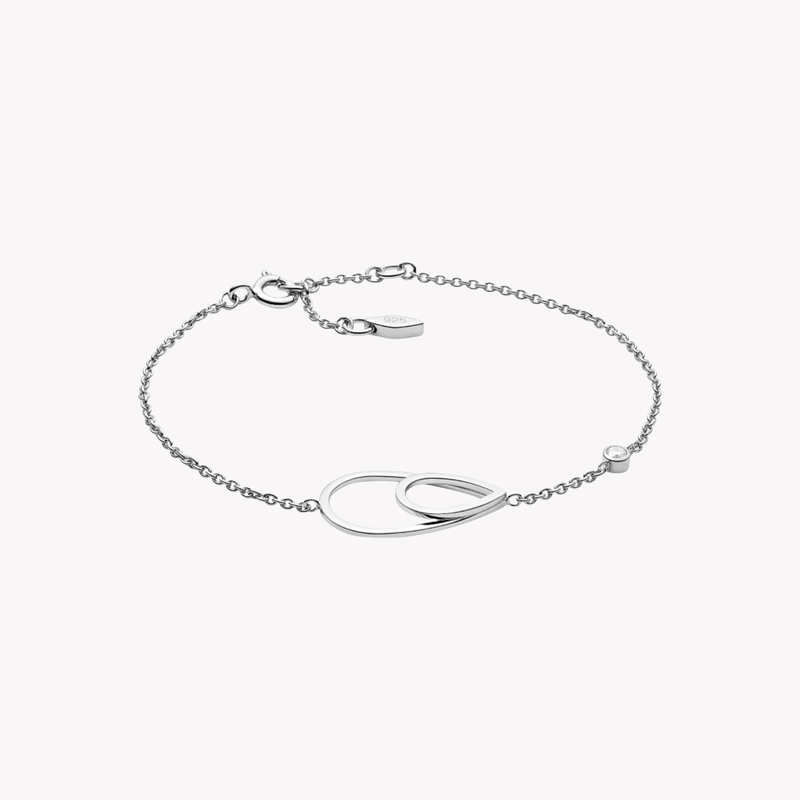 Fossil Women's Silver Bracelet, Cubic Zirconia Details | JFS00481040
