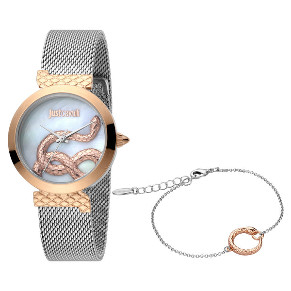 Just Cavalli Women's Silver Stainless Steel Watch, Silver Case | Jc1l091m0095 by i-watch