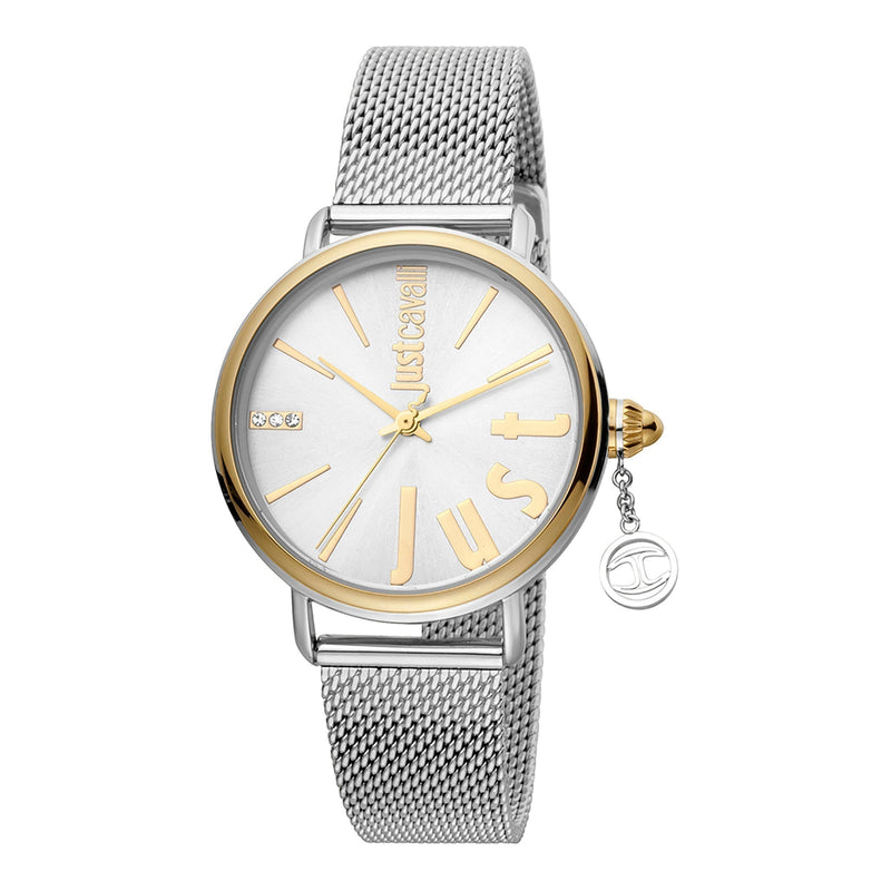 Just Cavalli Women's Silver Metal Case Watch, Silver & Gold Stainless Steel Band | Jc1l119m0085 by i-watch