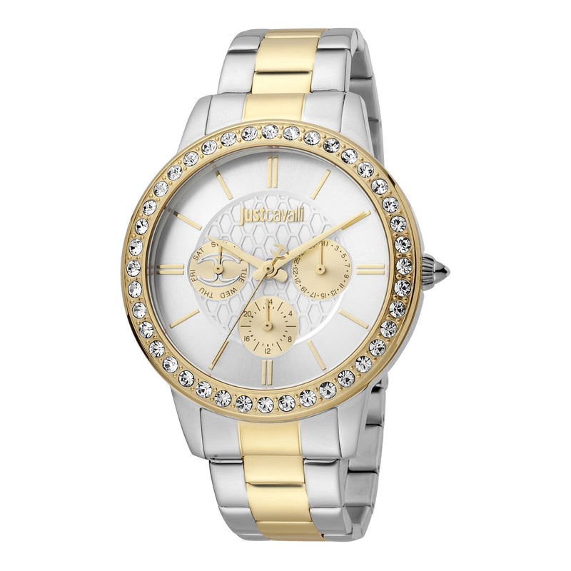 Just Cavalli Women's Silver & Gold Stainless Steel Watch, Silver Case | Jc1l164m0095 by i-watch