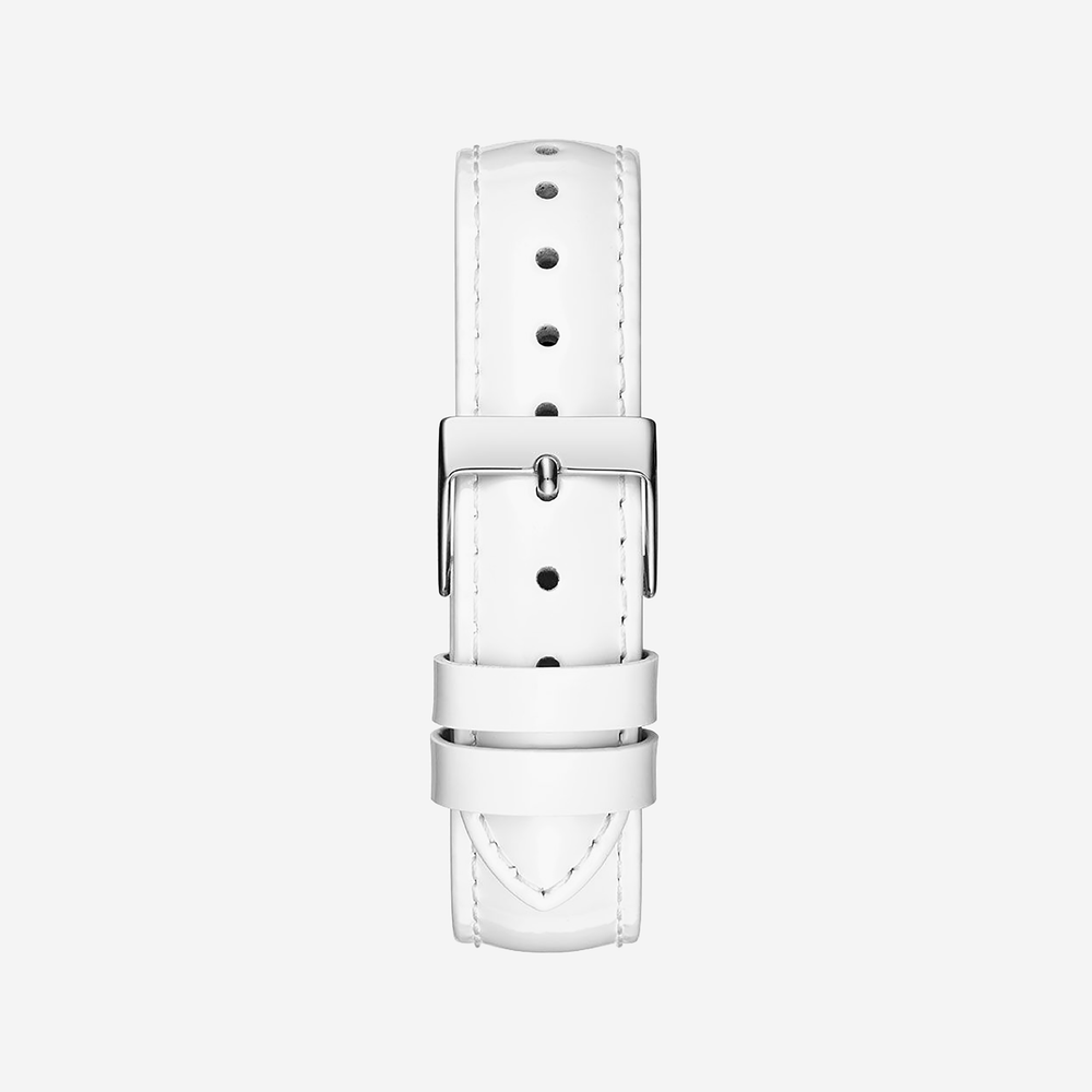 Guess Women's Silver Watch, White Leather Band | Gw0098l1 by i-watch