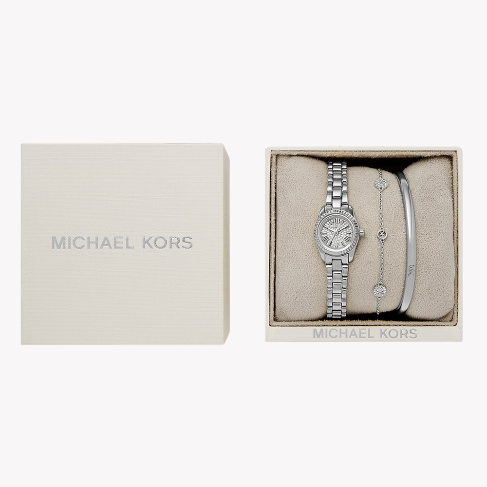 Michael Kors Petite Lexington Quartz Ladies Watch and Jewelry Gift Set MK4948SET