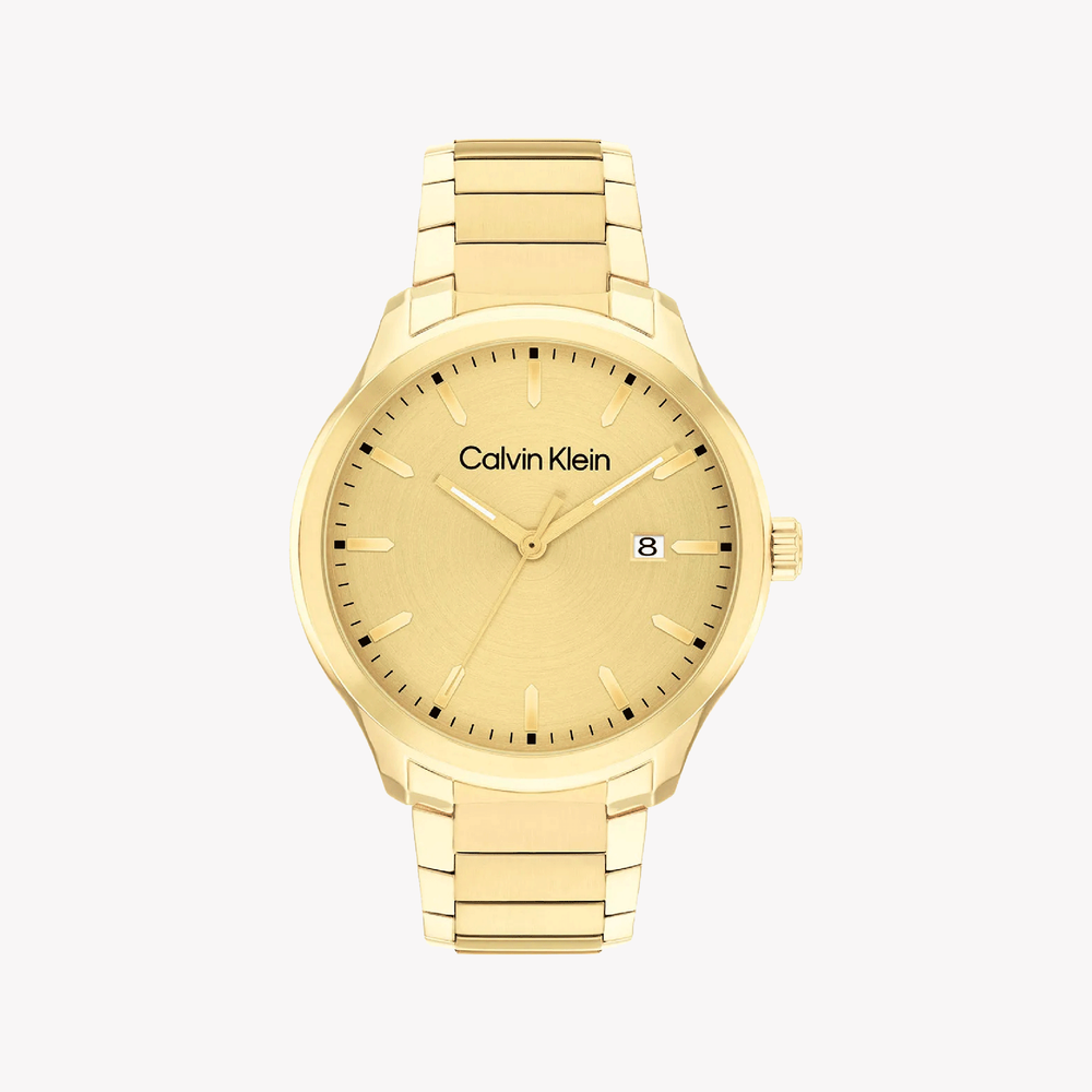 Calvin Klein Men's Gold Stainless Steel Watch, Gold Dial | 25200349 by i-watch