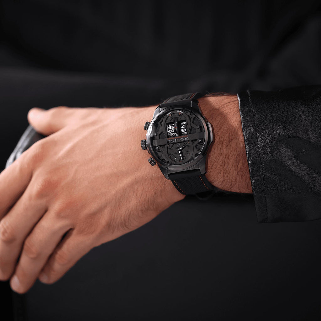 POLICE PEWJM0006505 TIMELESS ELEGANCE - MODERN MEN'S WATCH WITH SILVER STAINLESS STEEL & BLACK DIAL-i-Watch-5