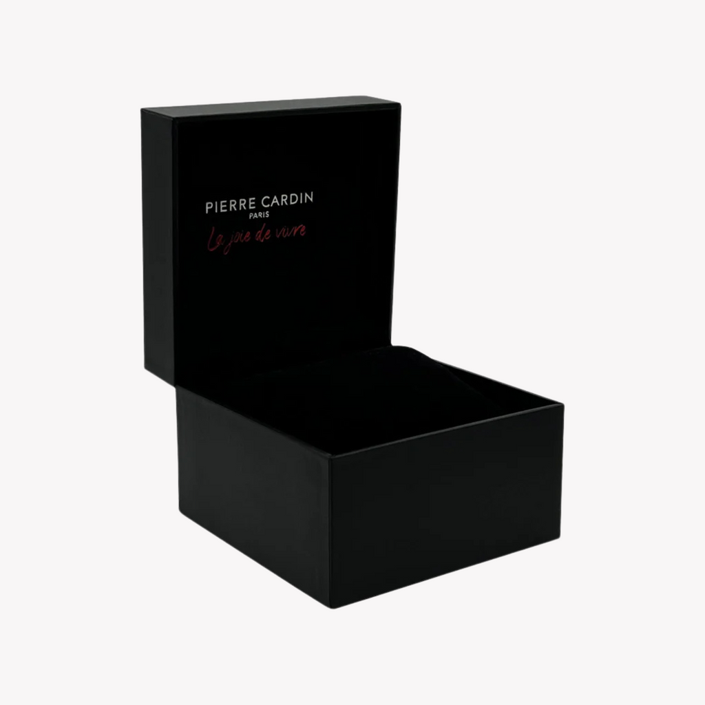 PIERRE CARDIN Damenuhr mit goldenem Edelstahlgehäuse und mintgrünem Lederarmband