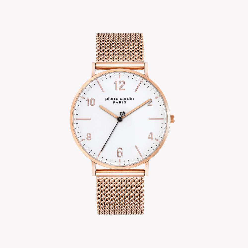 Pierre Cardin Men's Rose Gold Watch, White Dial | Pc902651f18 by i-watch