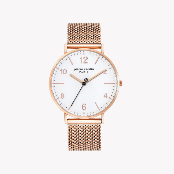Pierre Cardin Men's Rose Gold Watch, White Dial | Pc902651f18 by i-watch