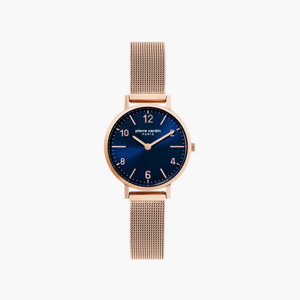 Pierre Cardin Women's Rose Gold Watch, Blue Dial | Pc902662f11 by i-watch
